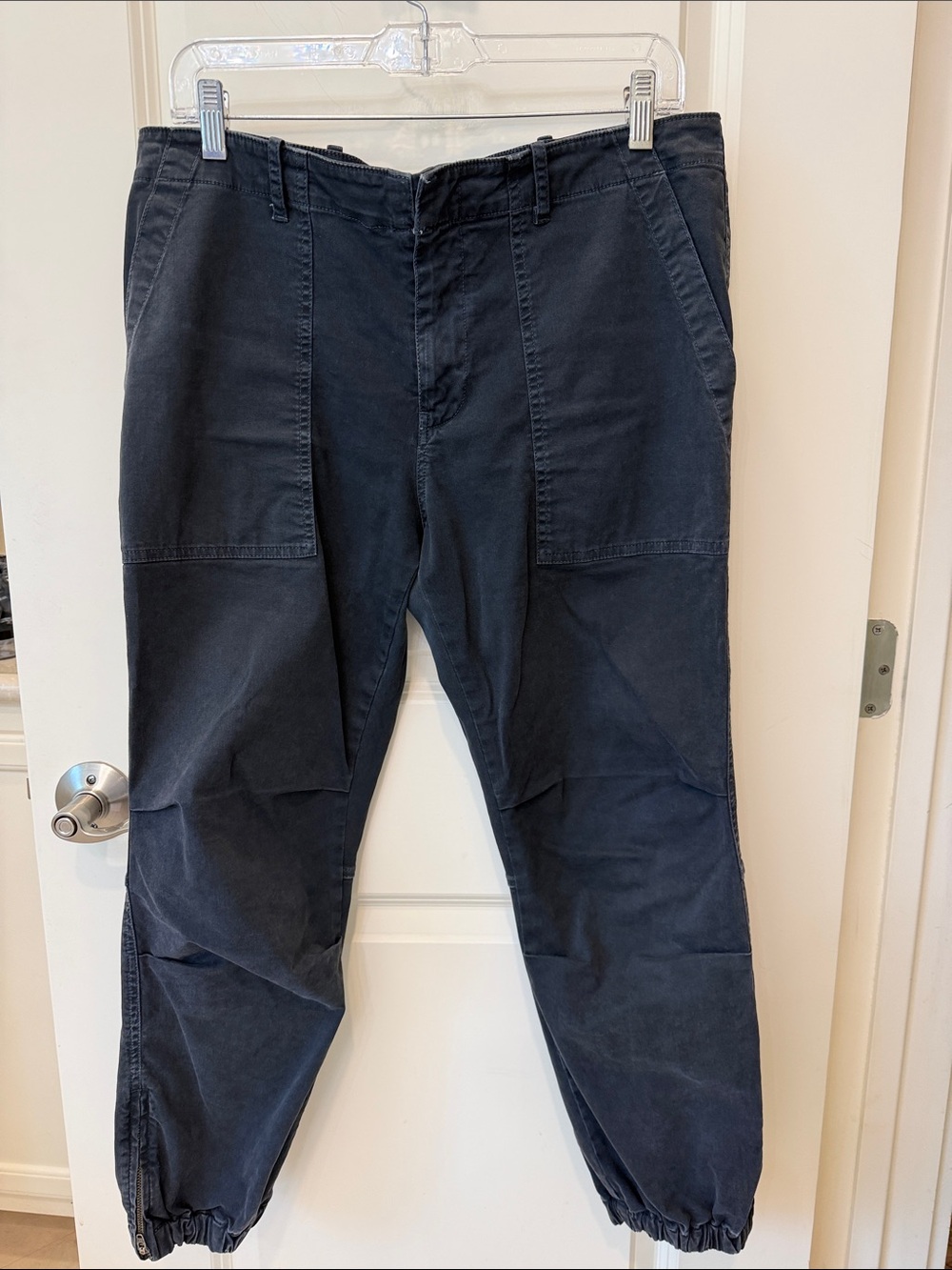Nili Lotan Dark Navy Cropped Utility Trousers